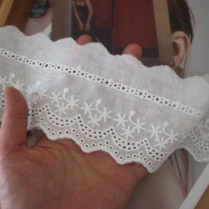 5 Yards/lot Katoen Borduren Kant trim stof, DIY Kleding Gordijn Naaien Materiaal Hulp Materiaal RS4679