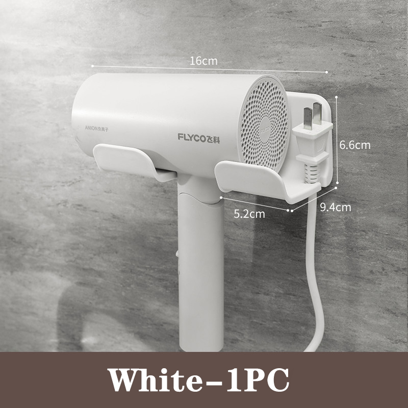 Föhn Houder Wandmontage Stijltang Föhn Stand Badkamer Organisator Planken Washroom Organisatie Planken: WIT