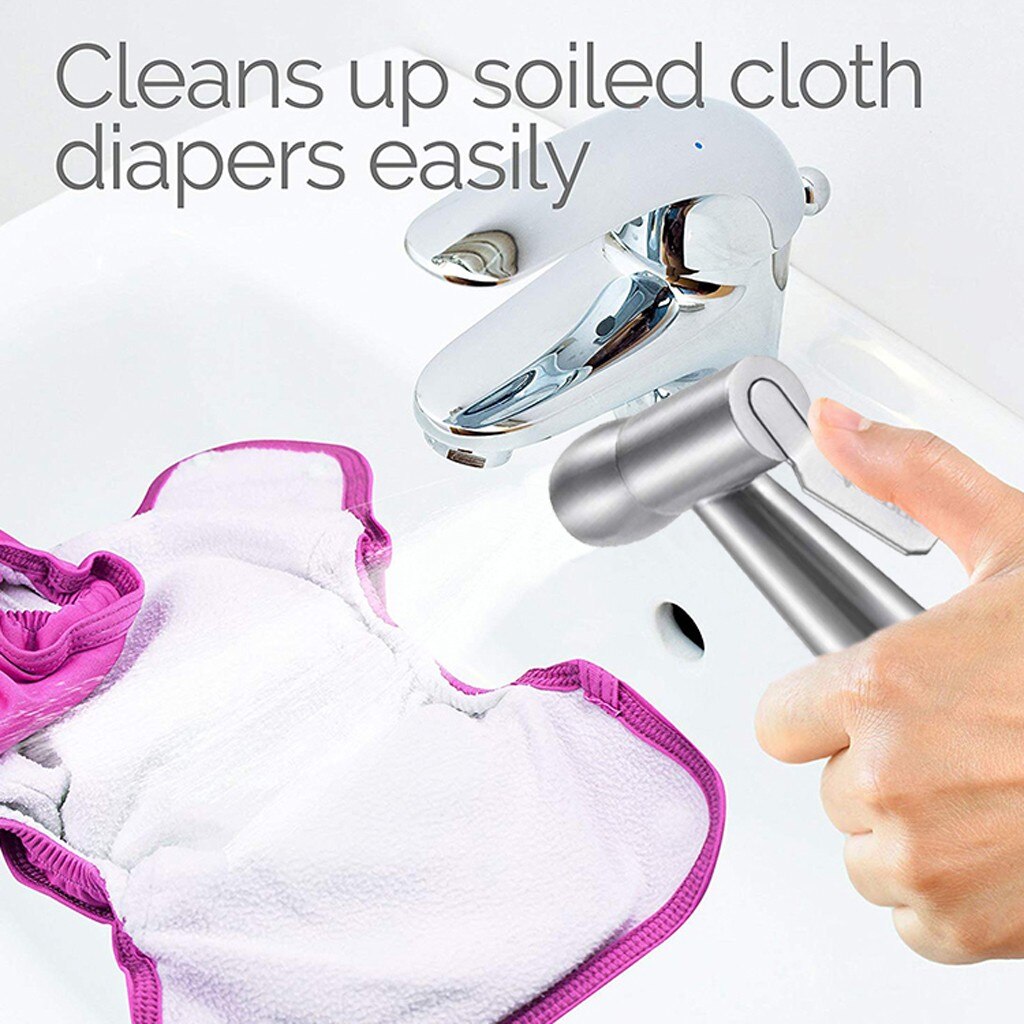 Personal Hand-Held Sprayer Shower Head Self Cleaning Nozzle Flusher Set Bathroom Attachment Toilet Seats Bidet Spray Cleaner