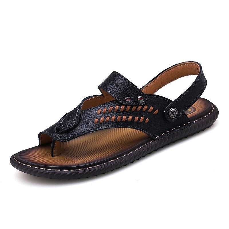Mand herren læder ete sandles sandaler-mænd arbejde slide zandalias transpirables uomo sandel sandalias sandalet rasteira til
