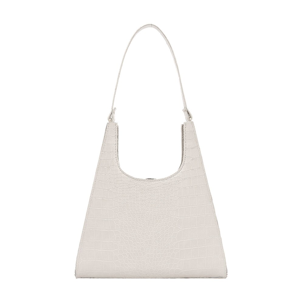 Frauen PU Leder Einfarbig Landstreicher Schulter Taschen Dame Reißverschluss Achselhöhle Schlinge Handtasche Licht Wilden Einfache Weibliche Täglich Tasche: Beige