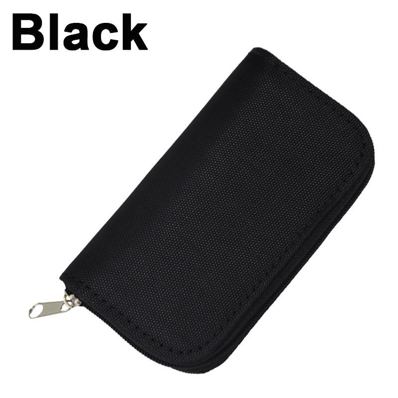 Bolsa de almacenamiento para tarjetas de memoria, estuche Protector portátil de 22 ranuras, soporte para billetera, caja para CF/SD/Micro SD/SDHC/MS/DS: Negro