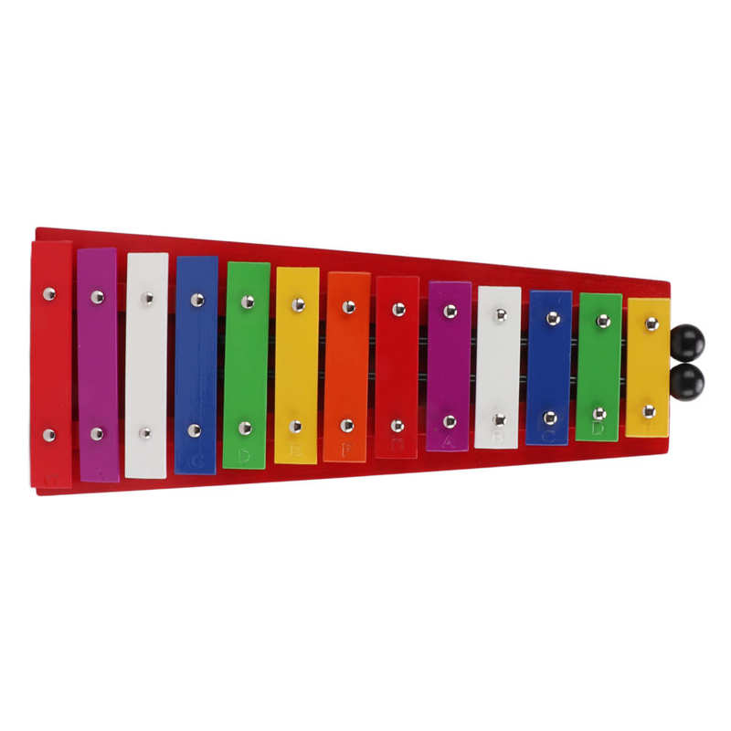 Wooden Glockenspiel Colorful Xylophone Aluminum+Birch for Creating Music