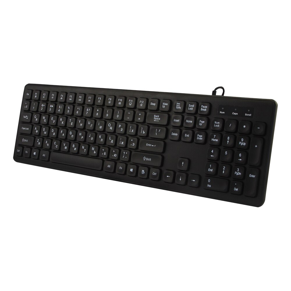 108Keys Russian Keyboard Silent Wired Ergonomic Keyboard Multimedia Shortcut Button Computer USB Mute RU+En Key board For PC