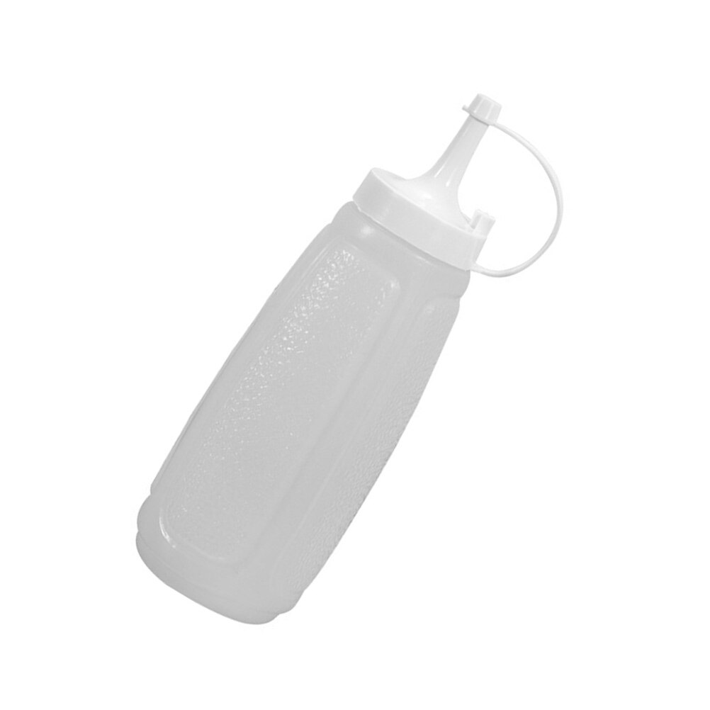 Plastic Squeeze Bottle Jam Sauce Bottle Kitchen Condiment Dispenser Bottle: White