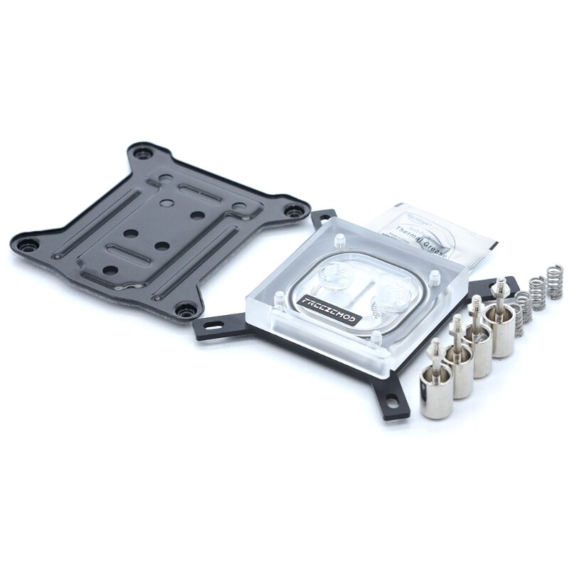 G1/4 Thread Waterblock Acrylic Copper Water Cooling CPU Radiator Heatsink Block