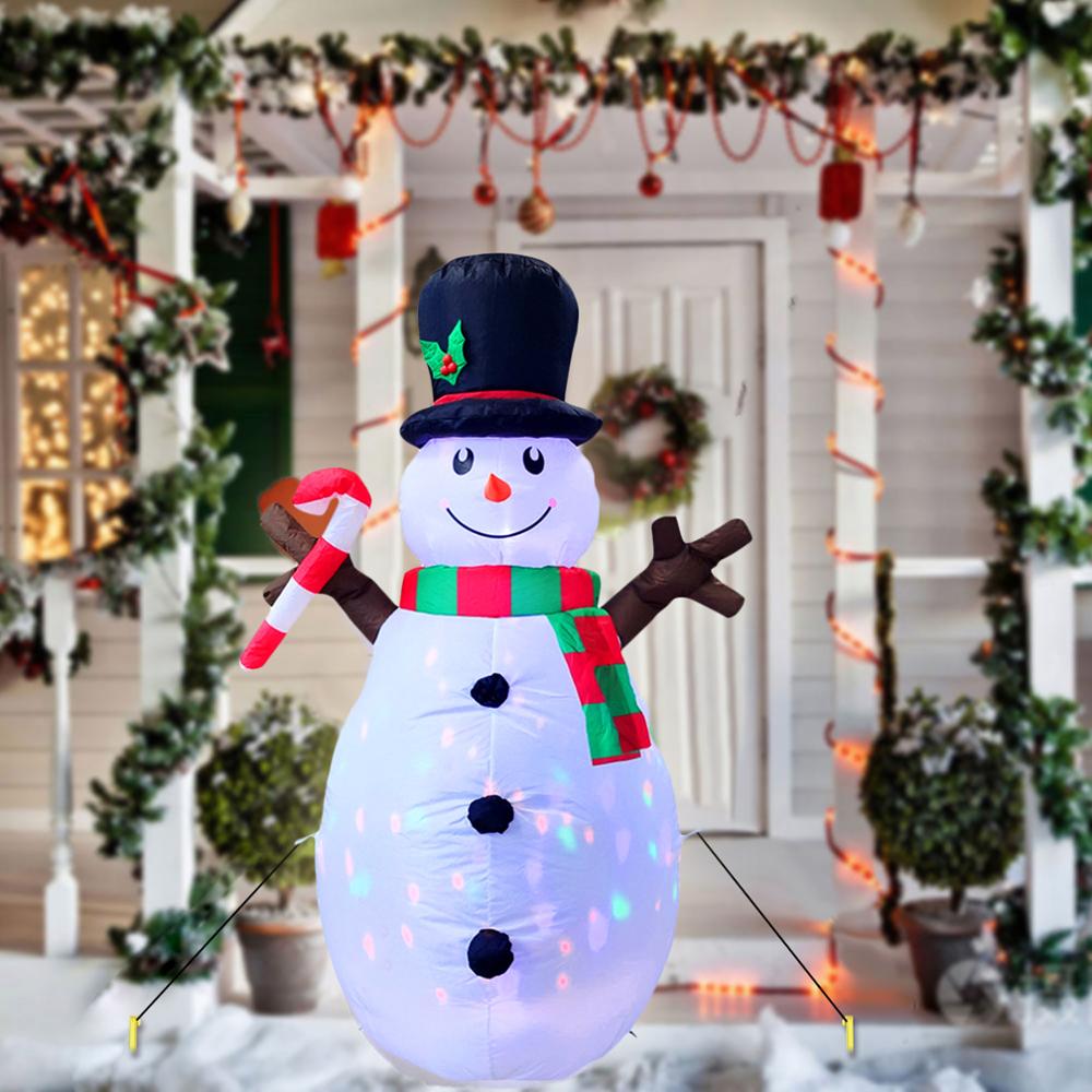 1,6 m Weihnachten Aufblasbare Schneemann Santa Claus Schlag hoch draussen Dekorationen mit LED-leuchten für Haus Hof Weihnachten Party Dekor EU Stecker