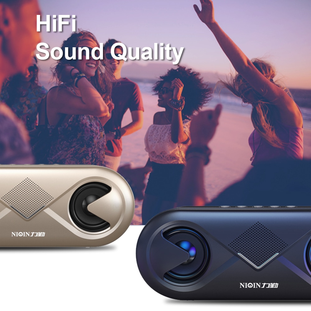 Draadloze Bluetooth 5.0 Speaker 4D Stereo Sound Luidspreker Draagbare Outdoor Dubbele Luidsprekers Ondersteuning Tf Card/Usb Drive/Aux