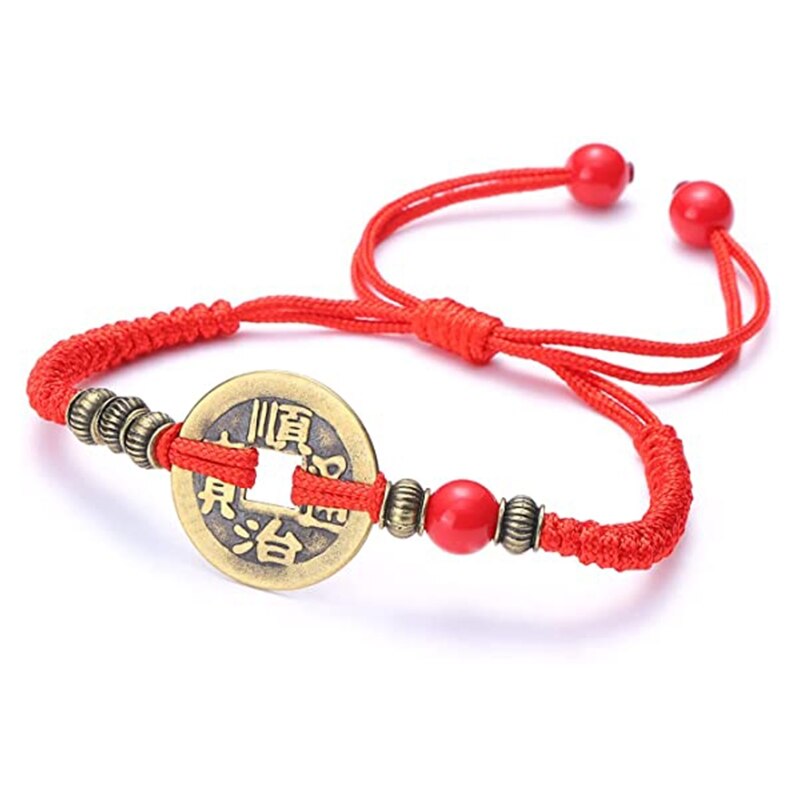 Handgemaakte Draad Armband Verstelbare Rijkdom Geweven Touw Armbanden Vintage Sieraden Voor Geluk En Bescherming: Reddish Brown