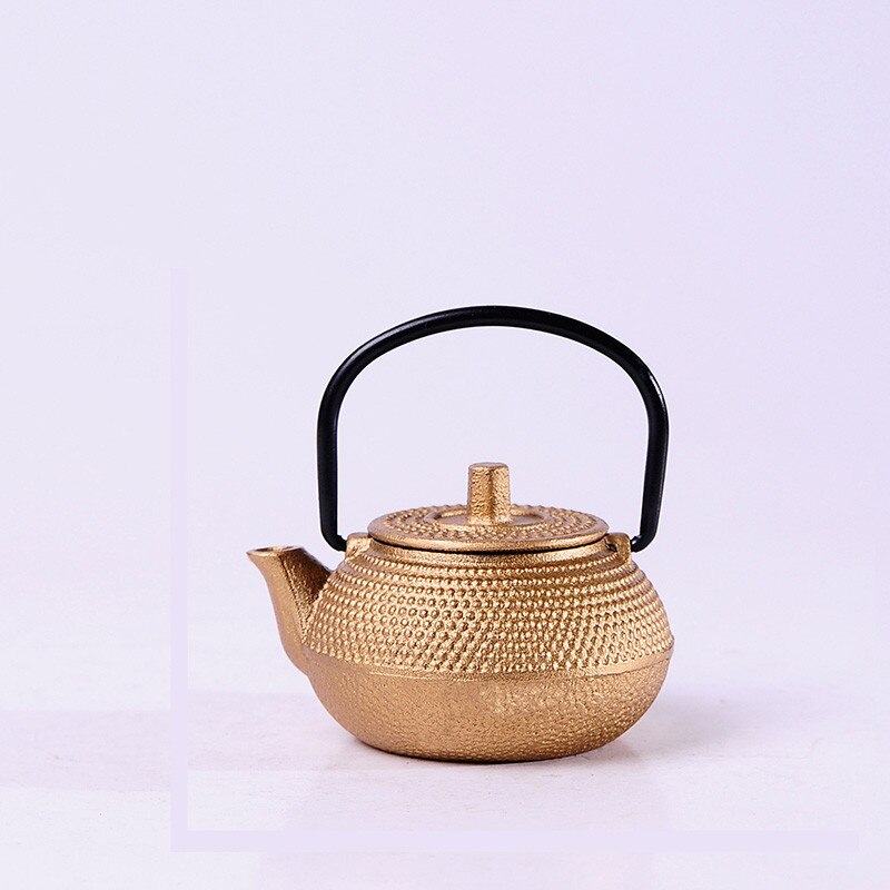 Mini théière petits pots en fonte | Petit thé en or, bouilloire en fer décoré d&#39;animaux, Pot en or, théière japonaise de thé: B