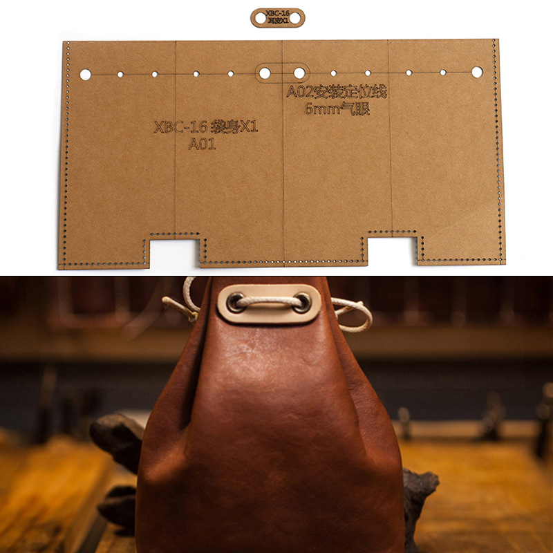 Plantilla de Papel Kraft para manualidades, bolsa de juego bonita, patrón de artesanía de cuero, patrón de costura, 4cm x 16cm, 1 Juego