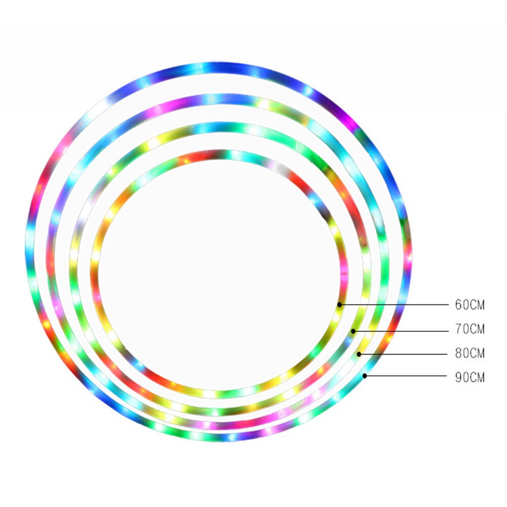 Dansen Fitness Cirkel Led Licht Multi Kleur Veranderende Uitvoeren Thuis Indoor Familie Vet Verlies Afneembare Voor Kinderen Volwassen