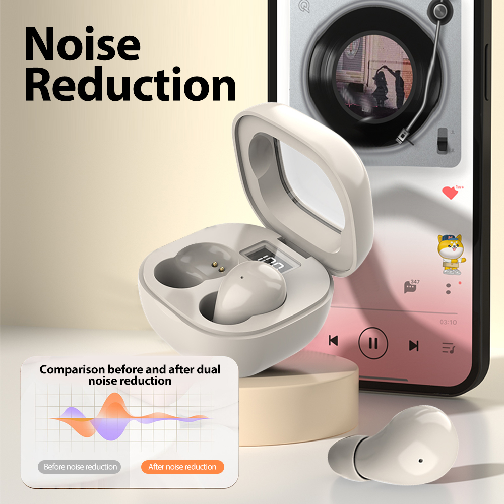 Mini Unsichtbare Kopfhörer TWS Bluetooth 5,3 Kopfhörer Drahtlose Heasets HIFI Stereo Lärm die Ermäßigung Ohrhörer Für iphone Xiaomi