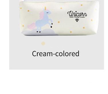 Unicorn Pencil Case School Supplies Stationery Pencil Box Pencilcase Office School Tools Pencil Cases Tools: Cream