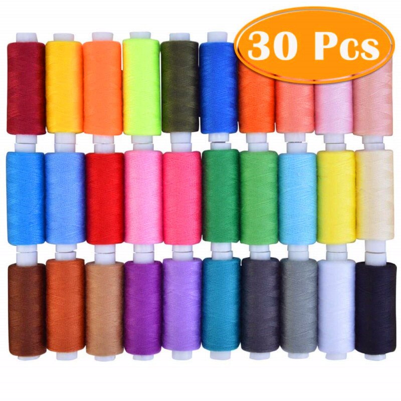 40s/2 polyester Sewing Threads 350 meters High Strength embroidery thread 12pcs/box Sewing Yarn: 30color 1 bag