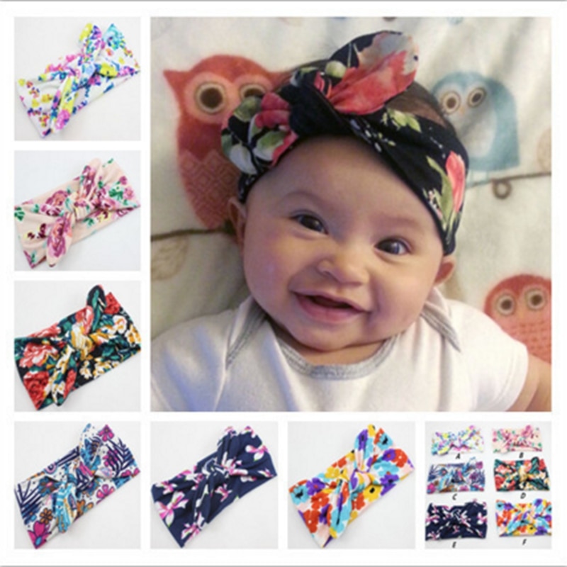 Baby Stirnband Nette kinder Fotografie Requisiten Baumwolle Haarband Infant Drucken Kreuz Haar Bögen Baby Mädchen Bohemian Haar Ornamente