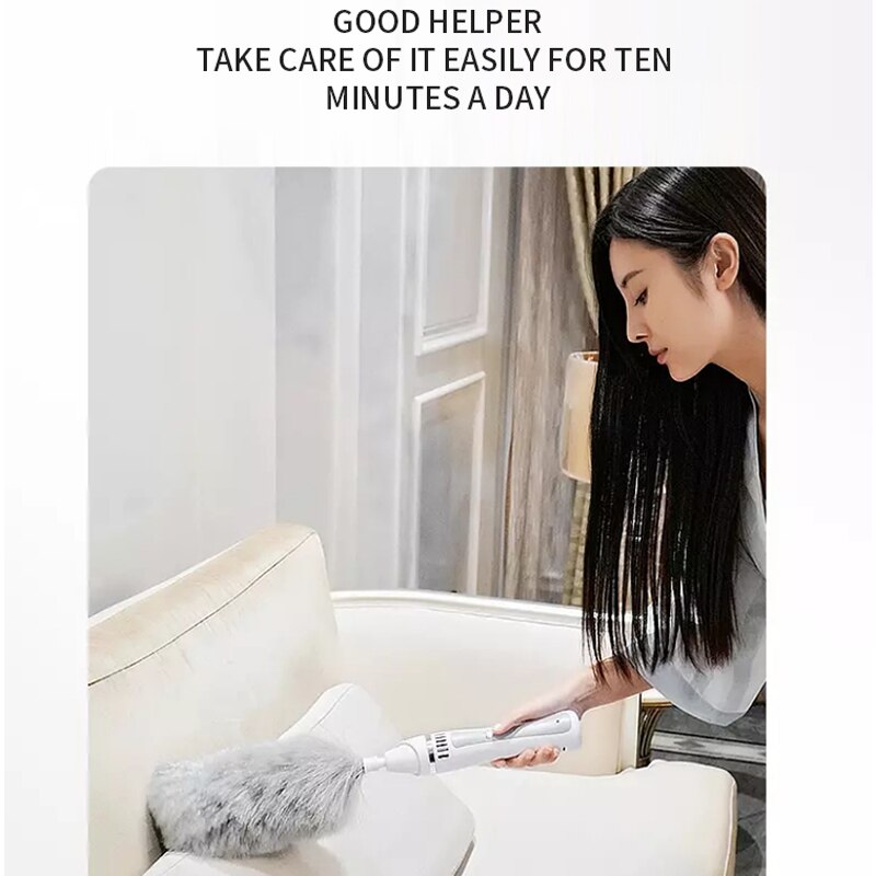 Electric feather duster, 360-degree electrostatic duster, feather blanket, household dust collector