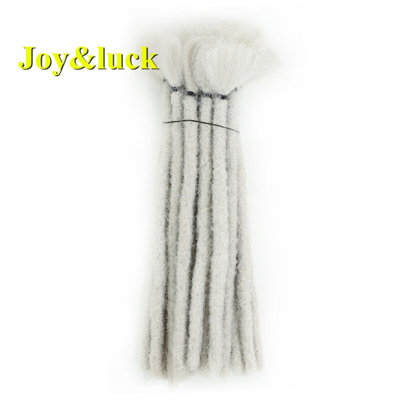 Joy & luck-extensiones de pelo para hombre, trenzas con ganchillo, 5 raíces, hechas a mano, 8 pulgadas