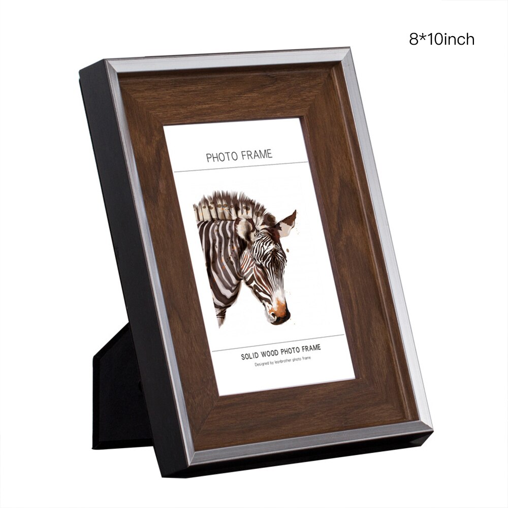 Massief houten fotolijst hoogwaardig massief houten foto fotolijst fotolijst behuizing bureaubladmeubel gunsten: Lichtgrijs