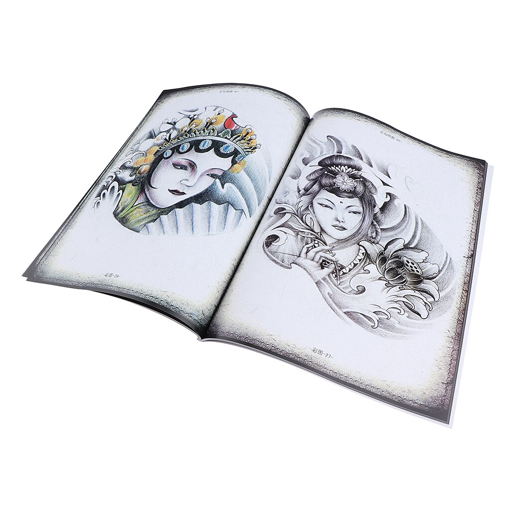 MagiDeal China Style Traditional Drawing Tattoos Flash Reference Book