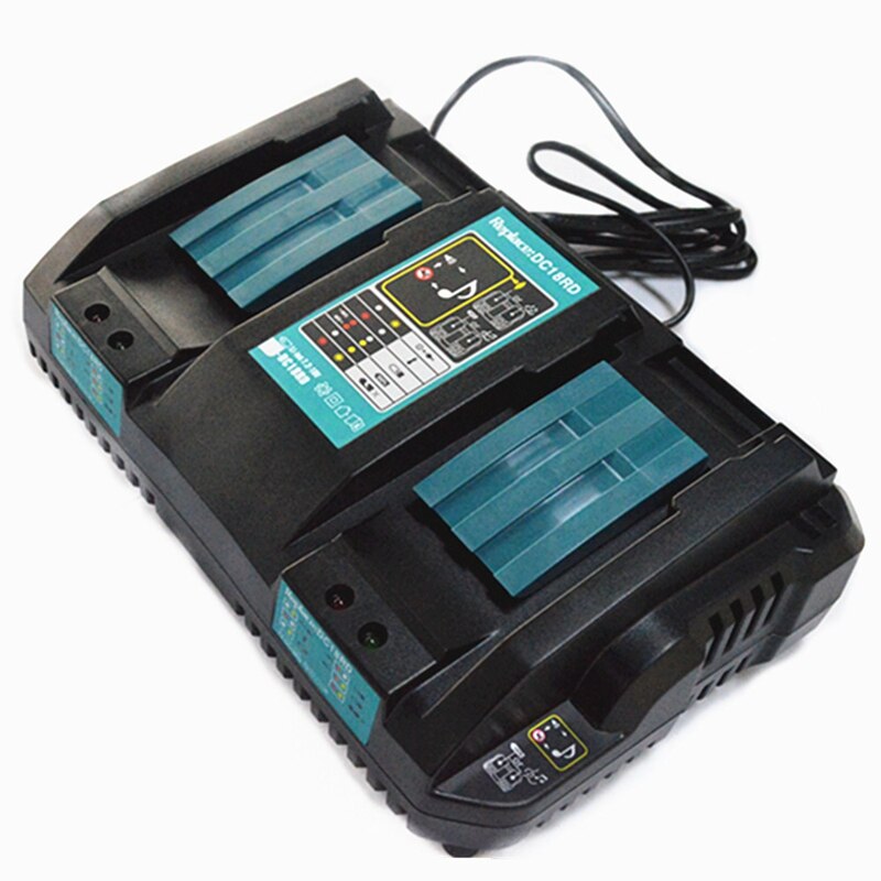 Kaksinkertainen akkulaturi makita 14.4v 18v bl1830 bl1430 dc18rc dc18ra eu pistokkeelle