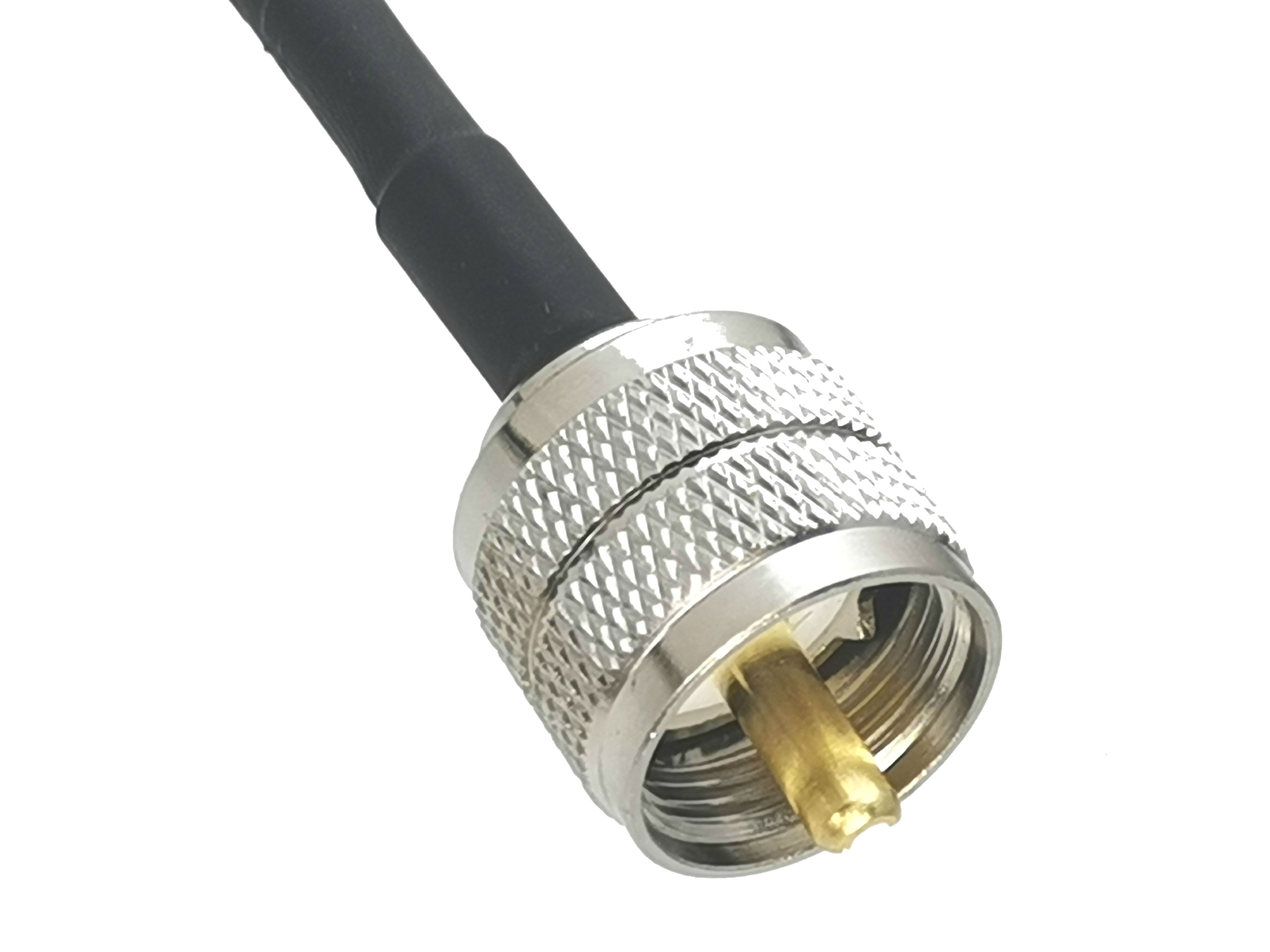 1Pcs RG58 UHF PL259 Male Plug to BNC Male Plug Connector RF Coaxial Jumper Pigtail Cable For Radio Antenna 6inch~40M