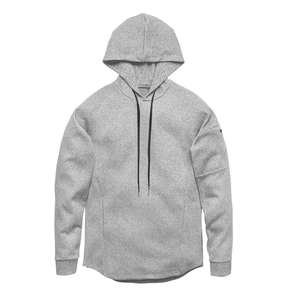 Men's Hoodie Sweatshirt - Breathable - Gym Training Fitness Bodybuilding - Zipper Pullover: XL / White
