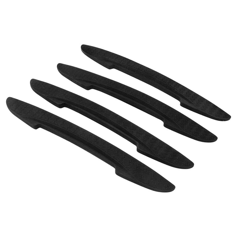 4Pcs Car Door Protector Flexible Auto Door Guard Edge Corner Bumper Guards Buffer Molding Protection Strip Bar: Black