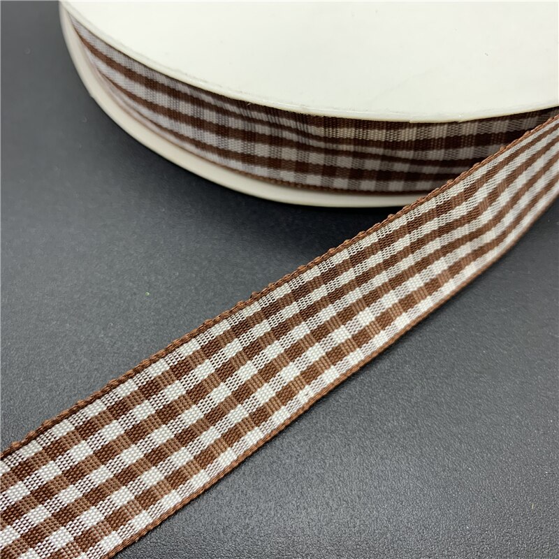 5yards/lot 15mm Plaid Ribbon Grid Printed Ribbon For Home Wedding Christmas Decoration DIY Wrapping: 03