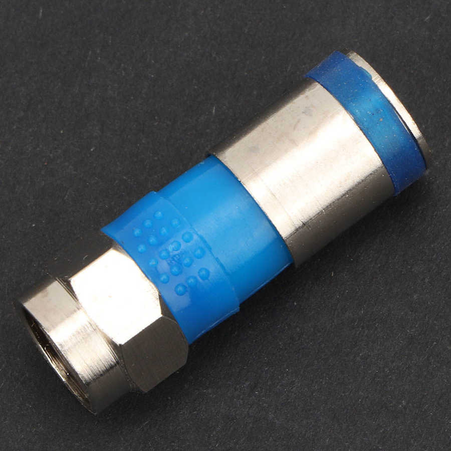 10pcs RG6 Coaxial Compression F Connector Adapter for Cable TV Antenna