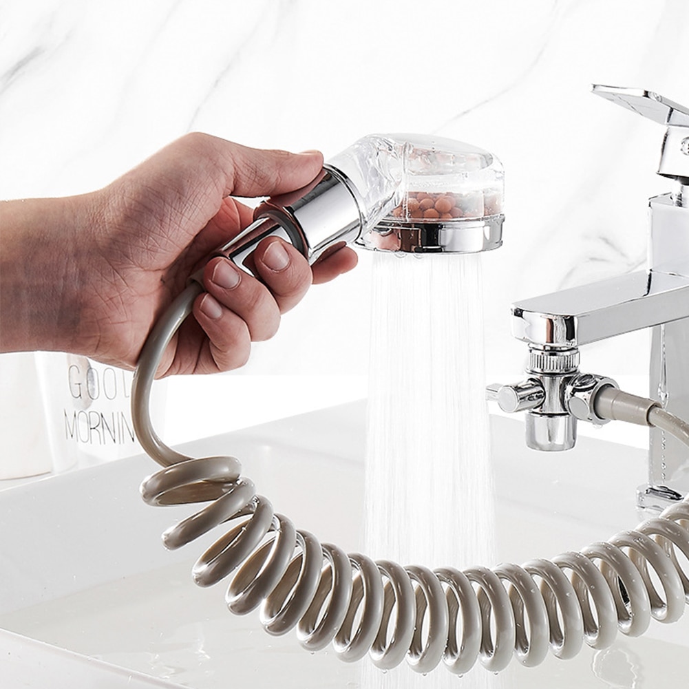 Portable Handheld Splash Shower Tub Sink Faucet Attachment Washing Sprinkler Head Kit Pet Shower Spray Hose Bath Head Tap