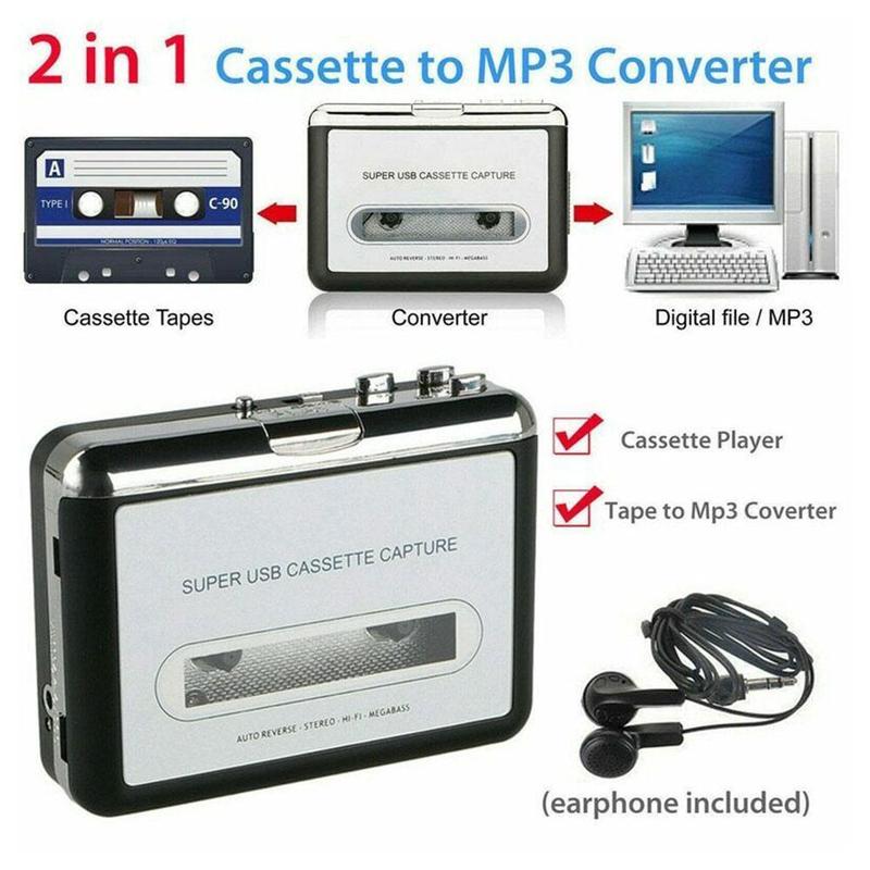 Cassette Speler Usb Walkman Cassette Muziek Audio Naar MP3 Converter Speler Besparen MP3 Bestand Naar Usb Flash/usb Drive