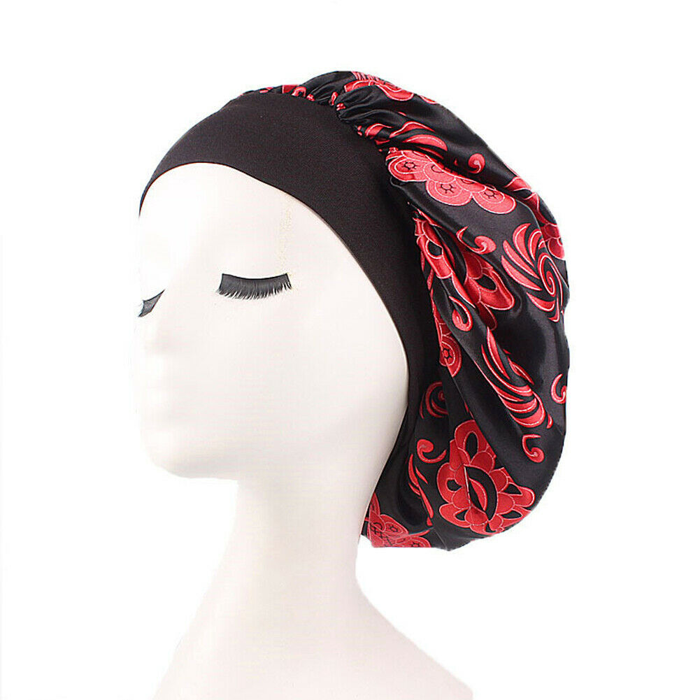 1pc dusjhett silke natt søvn lue hår panser hatt hodetrekk sateng turban dårlig produkt: Stil e