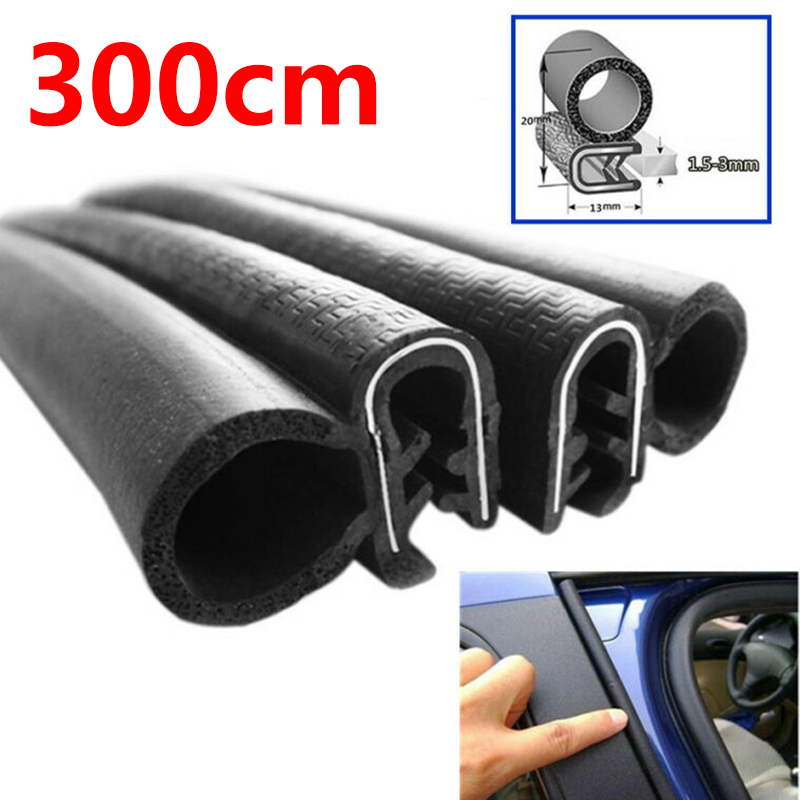 Replacement Car Sealing Strip Black 300cm Accessory Moulding Trim Edge