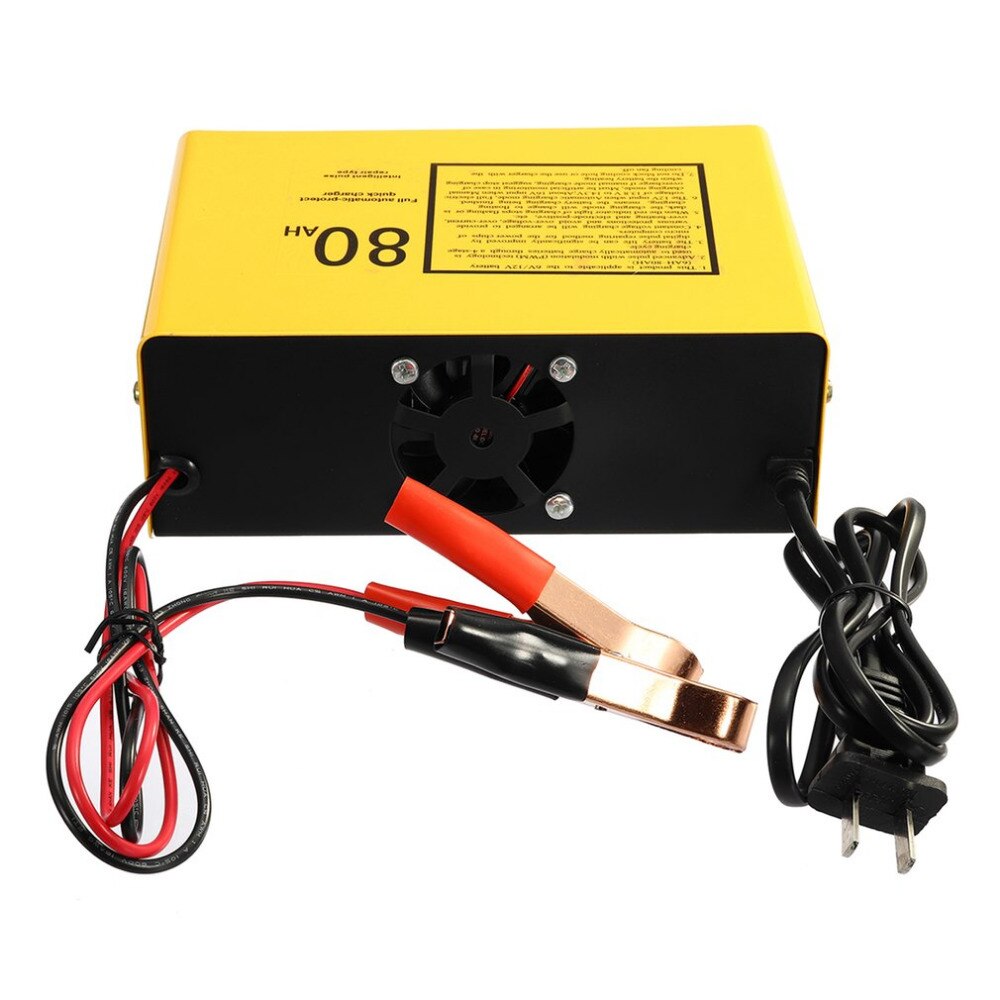 140W Full Automatic-protect Quick Charger 6V/12V 80AH Automatic Intelligent Car Battery Charger Negative Pulse