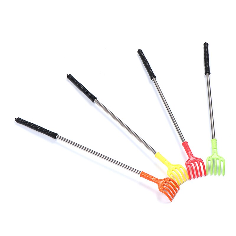 De plástico de Claw Back espátula de acero inoxidable manejar rascador de espalda extensible vara de masaje corporal de atención de la salud