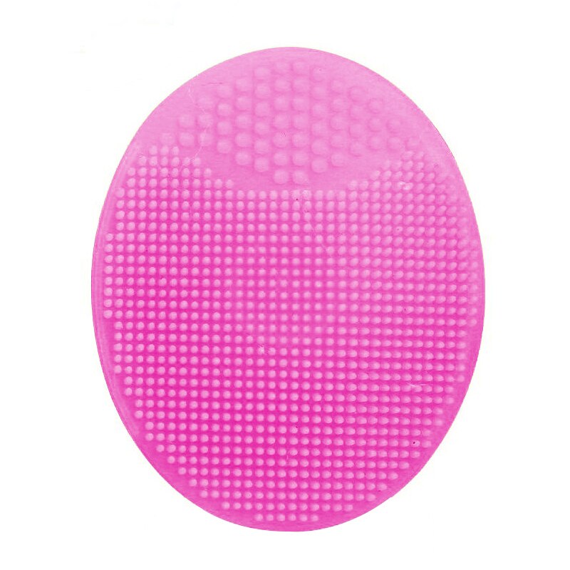 Silicone Facial Face Scrub Brush Wash Pad Dirt Remover Deep Clean Blackhead Baby Massage Wash Pad Face Exfoliating FDA Blackhead: Rose red