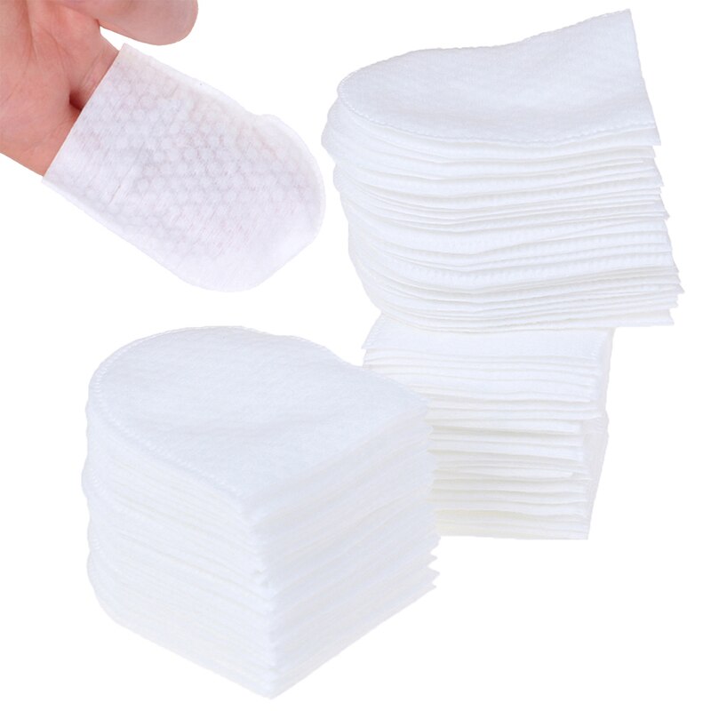 200pcs/Pack U-shaped Pocket Cotton Pad Makeup Facial Cotton Pads Soft Cosmetic Pad with Storage Box for Face Make Up Removing