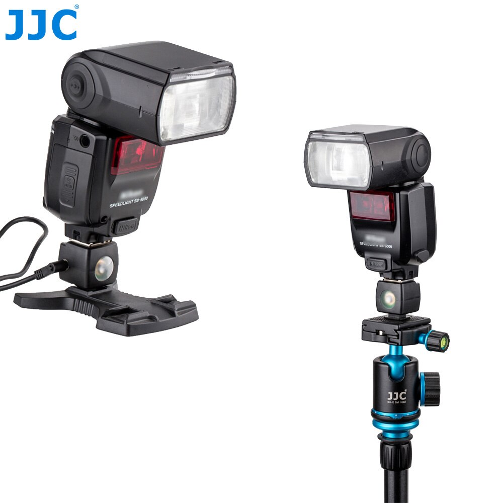 JJC-disparador óptico de Flash esclavo, ISO 518 adaptador inalámbrico, sincronización de zapata con toma de PC, rosca 1/4 para Canon, Nikon y Sony