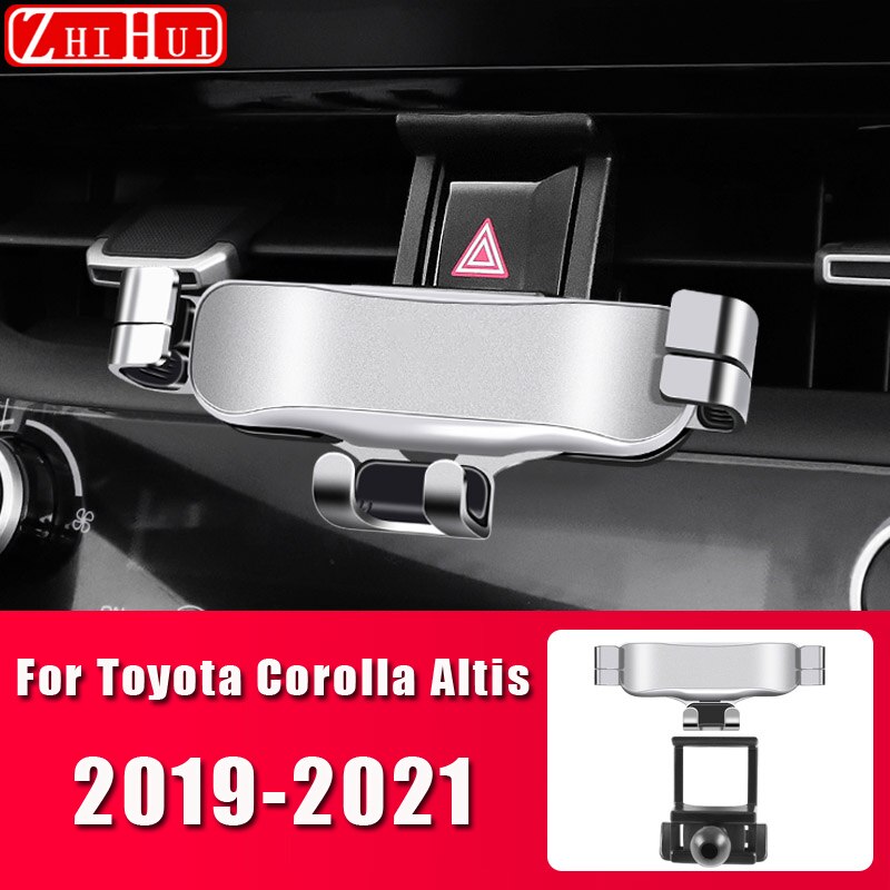 Support de téléphone portable pour voiture, pour Toyota Corolla Altis –: For 2019-2021 Silver