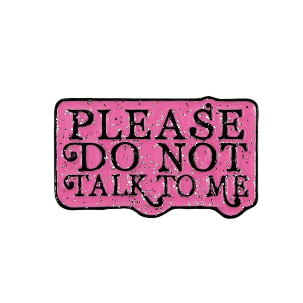 Broches en émail avec citation drôle, broches joyeuses de vie en direct, épingle à revers, lettre de puissance, sac de chemise personnalisé, Badge de motivation, pour amis, bijoux: Couleur or jaune pâle