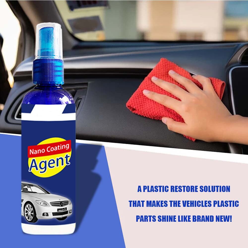 30ml Car Plastic Nano Ceramic coating Parts Retreading Agent Wax Car Dashboard Maintenance Care Leather Seat