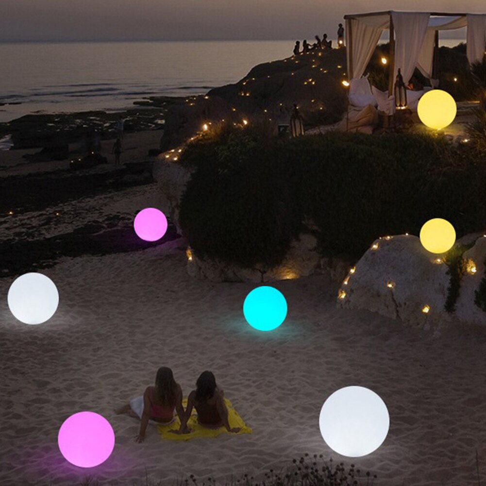 16 Color Floating Pool Lights Changing RGB LED Ball Lights IP67 Waterproof 20cm 15cm 12cm Tub Night Lights Pool Toys
