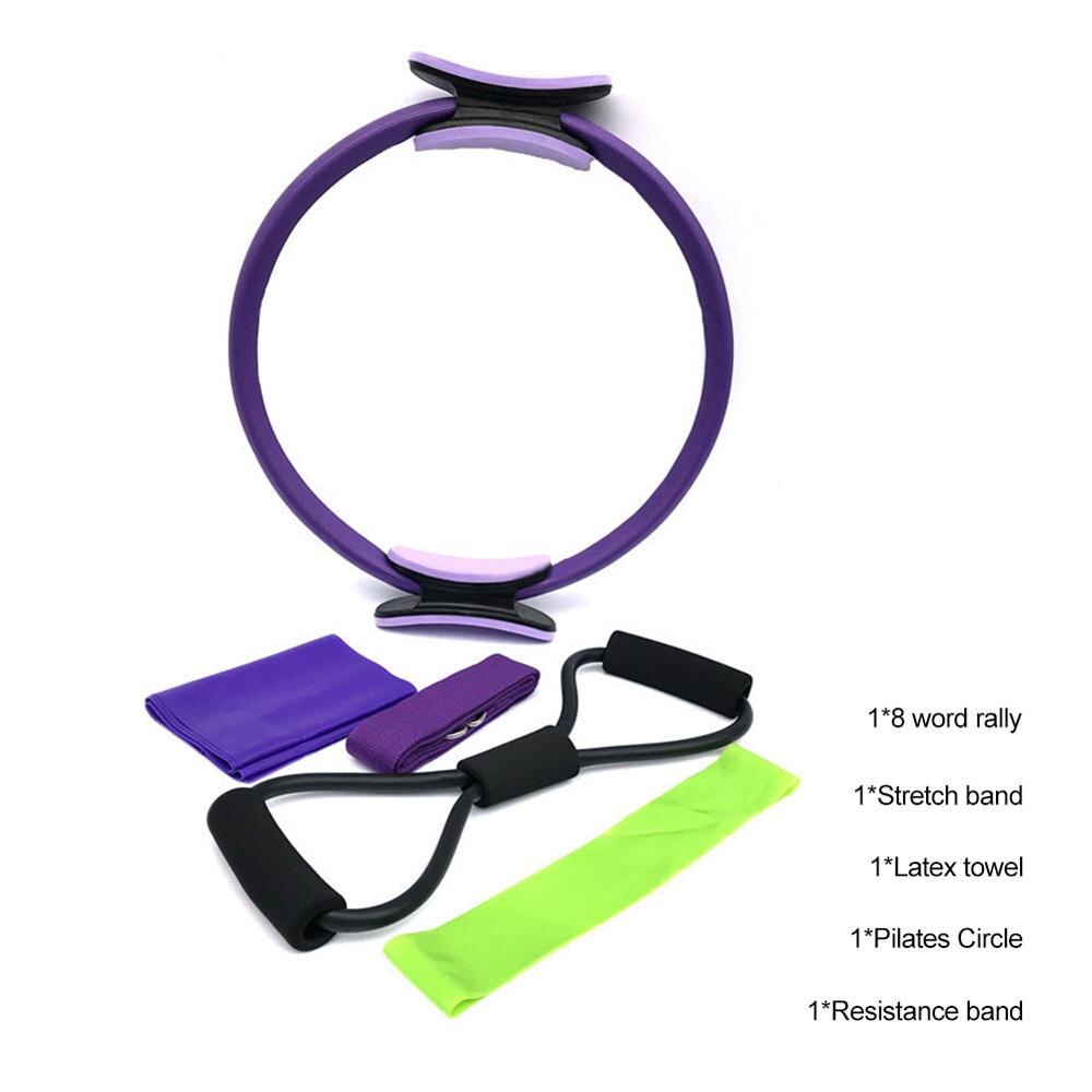 De pull rope suit pilates cirkel vijfdelige fitness pilates fitness trainingsring fitness elastische band weerstandsband