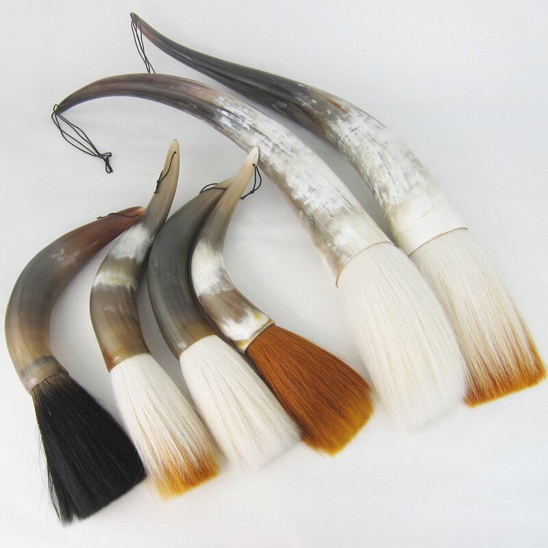 Natural Horn Calligraphy Brush Pen Chinese Caligrafia Brush Woolen