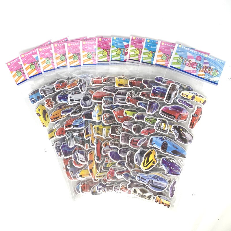 12 hojas/juego de pegatinas de dibujos animados 3D con de peces marinos para niños, pegatinas para álbum de recortes de PVC con burbujas para niños y niñas, bonito: Marfíl