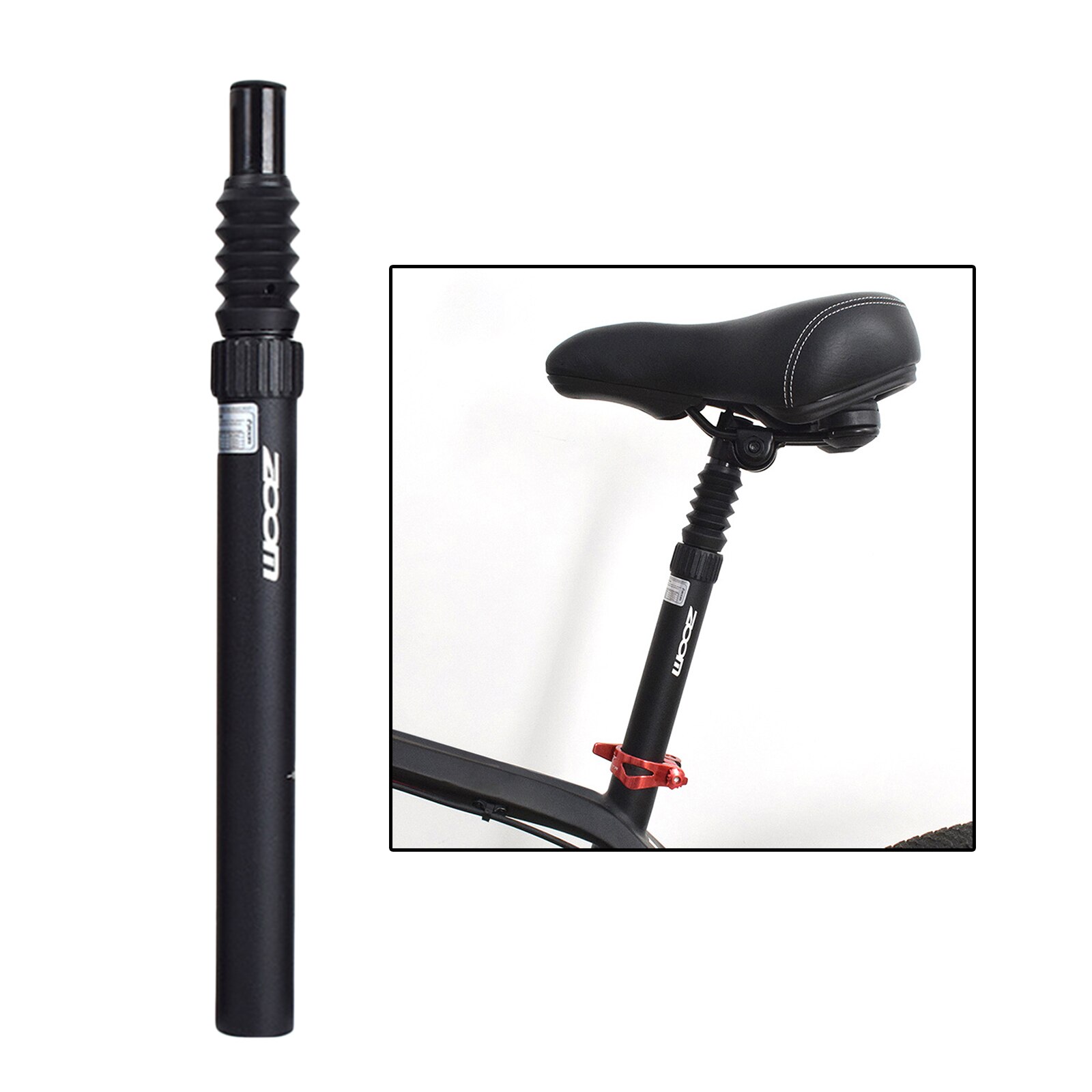Tija de sillín de bicicleta, amortiguador, tubo de sillín, 25,4/27,2/28,6/30,9/31,6x350mm