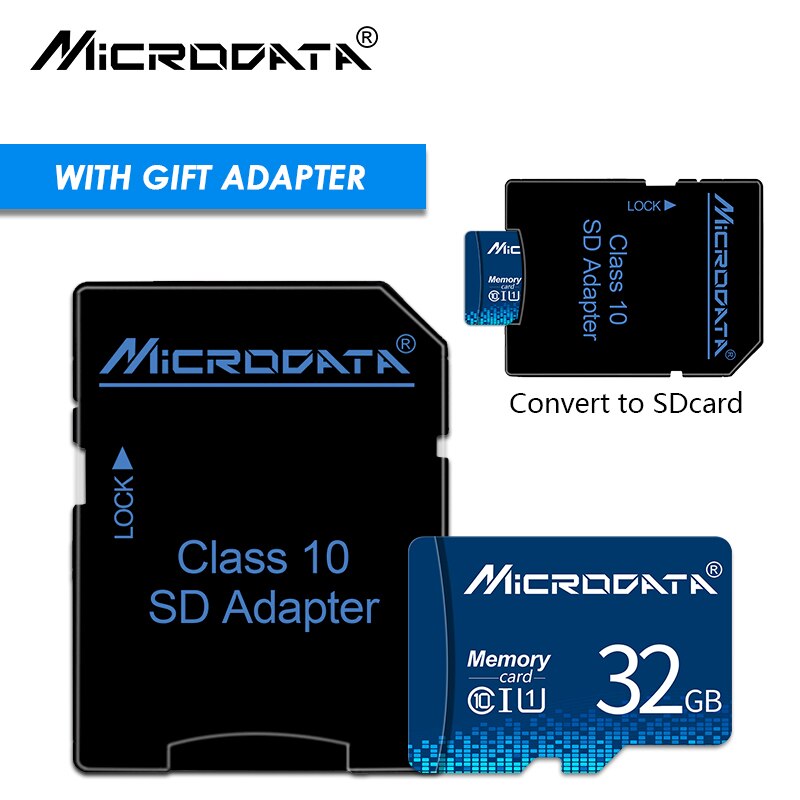 Klass 10 minneskort 16gb 32gb micro sd-kort 64gb 128gb tarjeta microsd 32gb mini tf-kort 16gb flash-enhet med gratis adapter