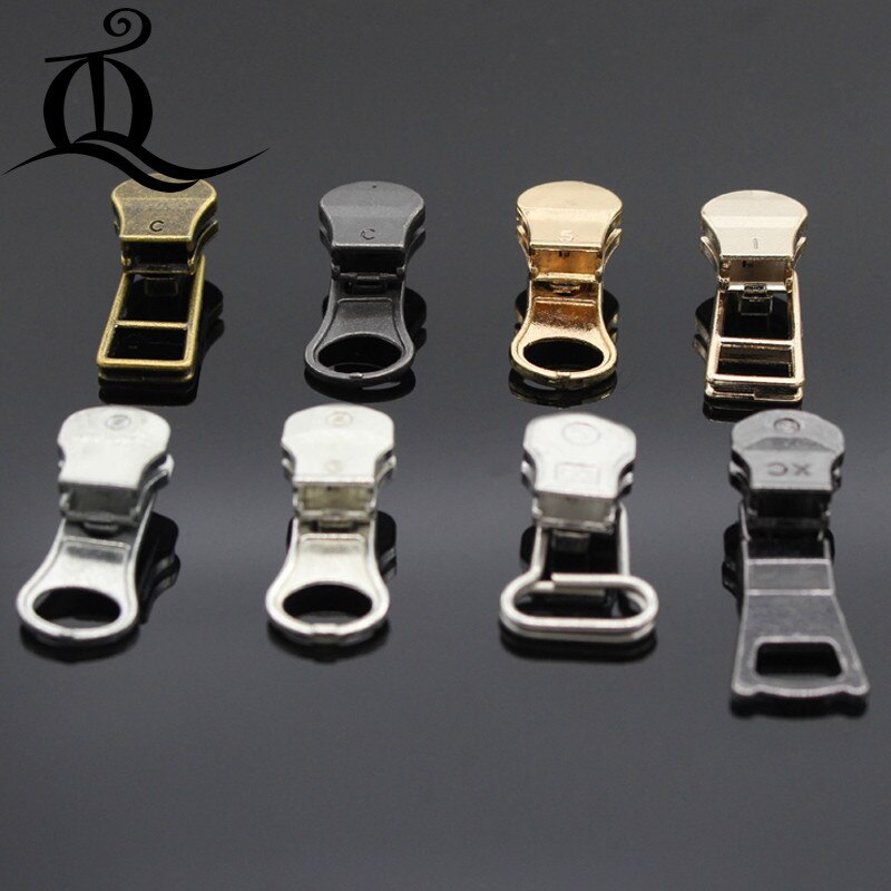 10 5 # atacado pcs mix Zíper Zíper De Metal Puxa Cabeça zíper Para zíper de metal Bolsa/Mochila/saco de Roupas/Ferramentas de costura Sob Medida x4
