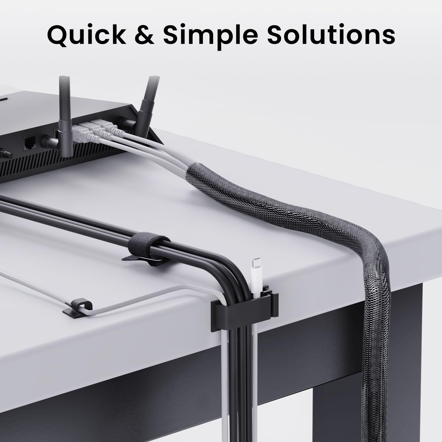 32 stuks bureau onder kabelbeheerkit snoerorganisator kabelbaan kabelhuls zelfklevende kabelclips snoerclips kabelorganizer